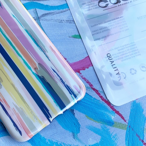 iPhone XS Max Colorful Stripe Metallic Glossy Cover - Picture 2 of 8